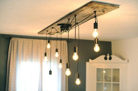 How To Make a Reclaimed Wood Edison Light for $80!