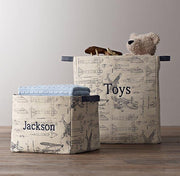 Printed Canvas Storage Bins - Airplane