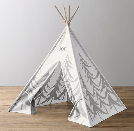 Forest Trees Printed Canvas Teepee