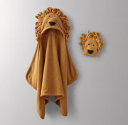 Animal Hooded Bath Towel & Mitt